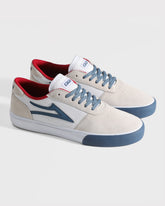 MANCHESTER  WHITE SUEDE NAVY PERF